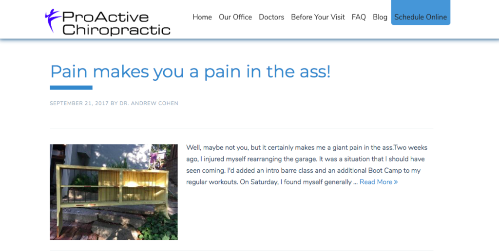 chiropractic blog topics